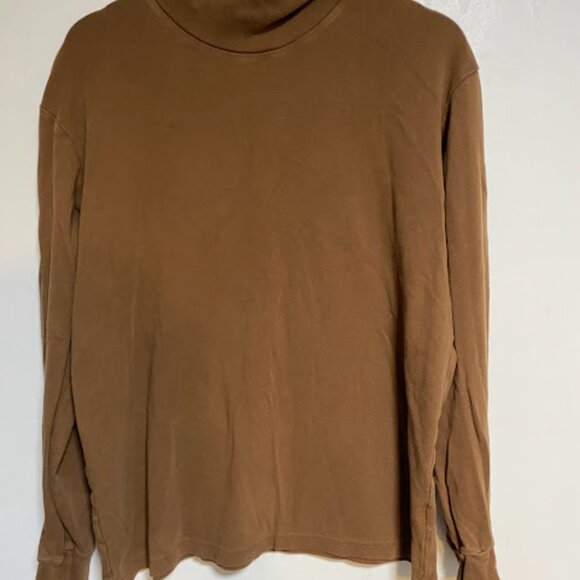 UNIQLO Long-Sleeve Turtleneck Women's Brown Shirt Size L - Picture 6 of 10